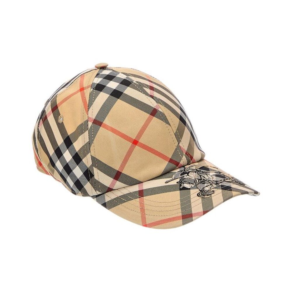 Burberry Check Knight Baseball Cap, Beige Check Knight Baseball Cap in Sand beige - Men | Burberry  main image 2